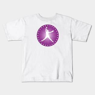 Softball Pitcher In Purple Kids T-Shirt